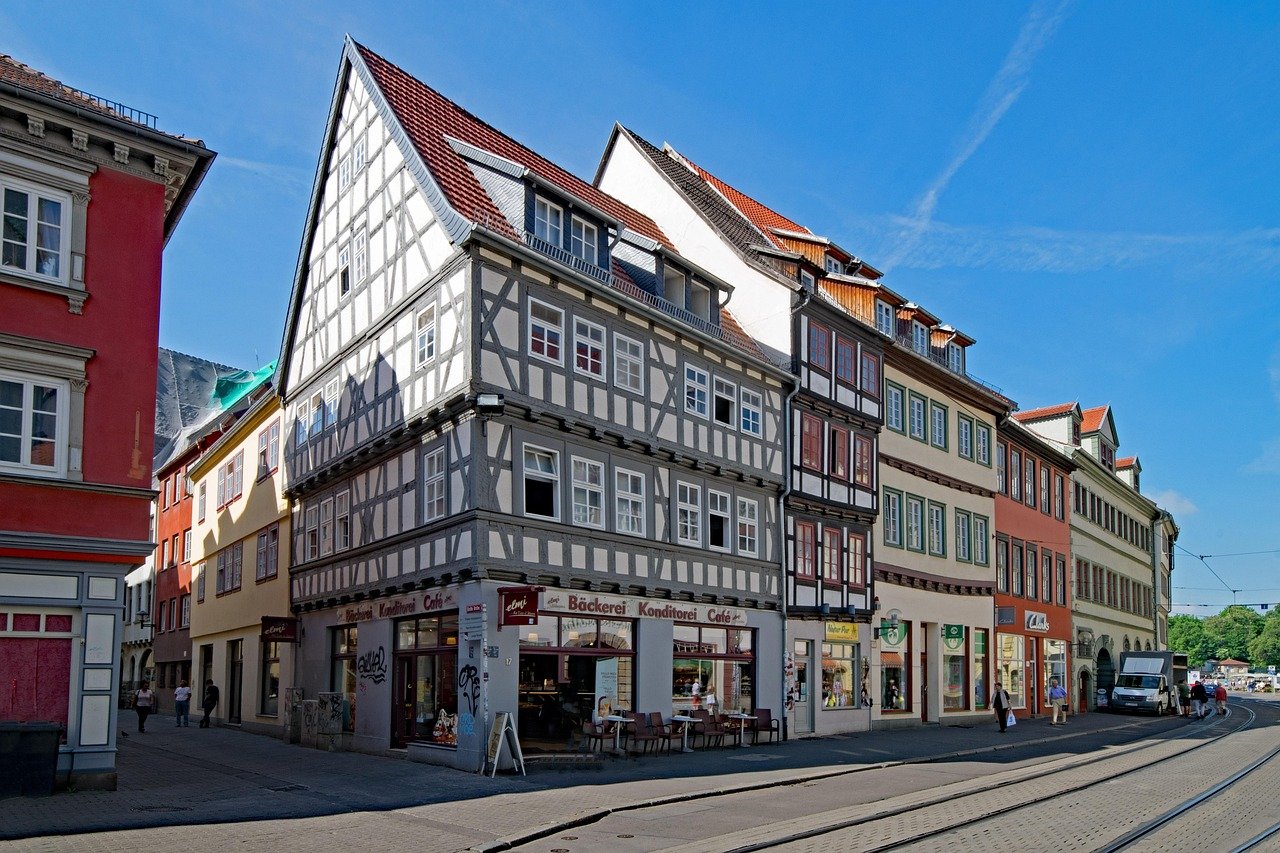 erfurt, thüringen, deutschland, altstadt, altbau, sehenswürdigkeiten, gebäude, geschichte, europa, architektur, erfurt, erfur