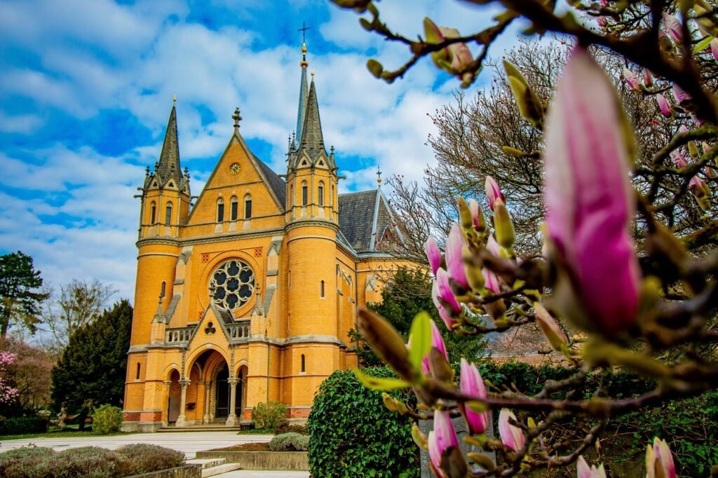 kapelle, magnolienknospen, kirche, braunschweig, religion, architektur, gebäude, niedersachsen, deutschland, braunschweig, br