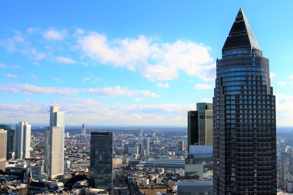 wolkenkratzer, stadt, skyline, architektur, stadtzentrum, büro, stadtlandschaft, gebäude, panorama, groß, unternehmen, himmel