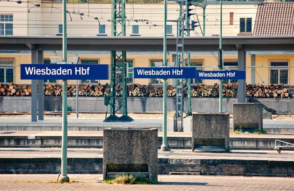 wiesbaden, central station, station, city, traffic, germany, hesse, arrive, downtown, to travel, signs, cityscape, wiesbaden,